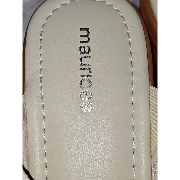 Maurices Slide On Sandal Chunky Heel Platform Open Toe Wedding Summer Size 11 - Picture 2 of 10